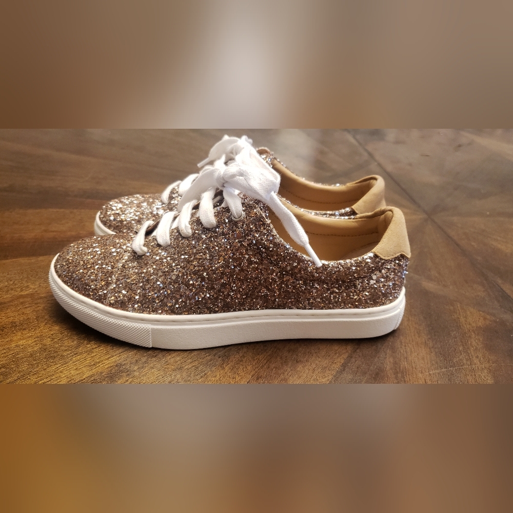 Banana Republic Gold Glitter Shoes s6 - Picture 5 of 12